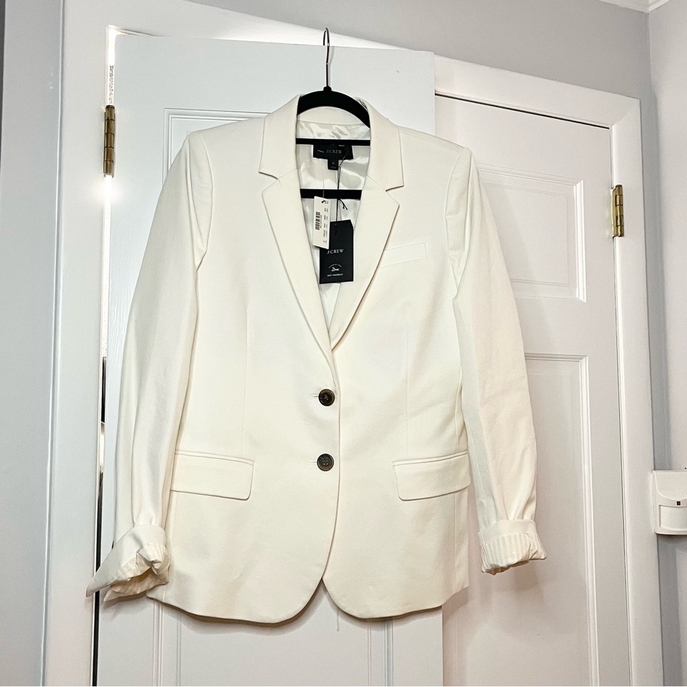 J. Crew Women's Cotton Cream Blazer Business Casual